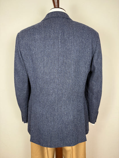Giacca anni ‘90 in tweed blu - tg. 50