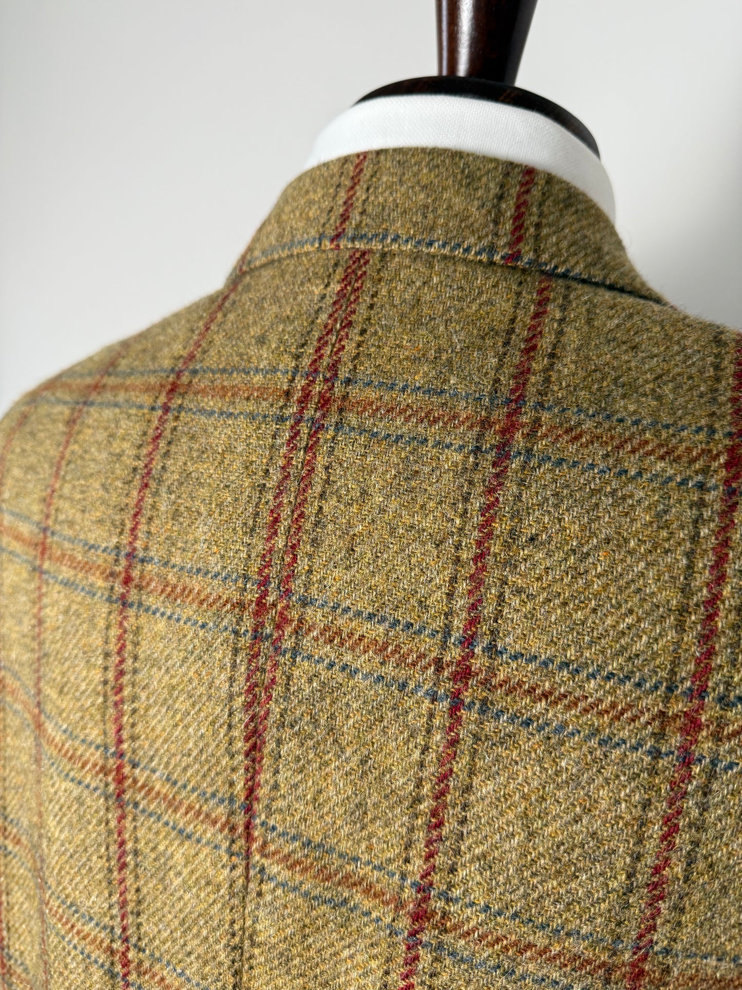 Giacca De Paz in tweed cachi finestrato - tg. 54