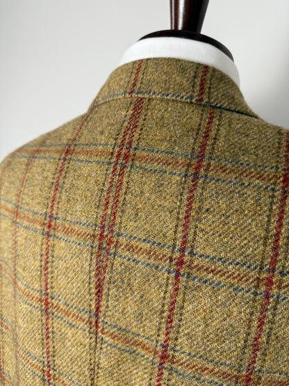 Giacca De Paz in tweed cachi finestrato - tg. 54