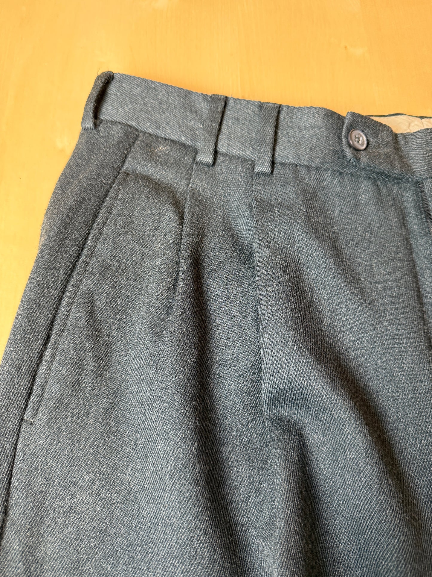 Pantaloni anni ‘80 flanella verde pino - tg. 52/54