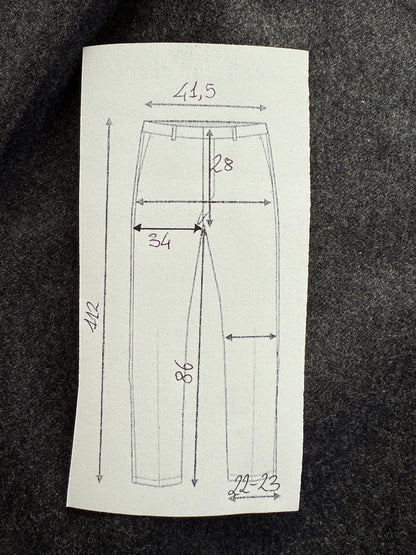 Pantaloni anni ‘90 flanella antracite (NOS) - tg. 46/48