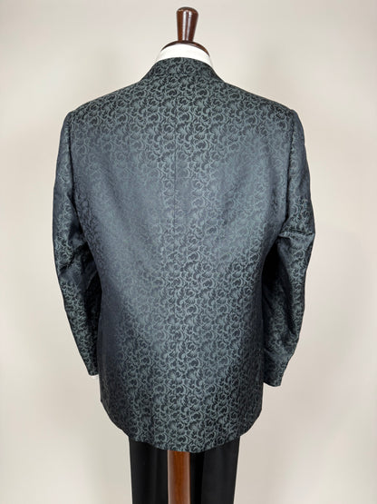 Giacca da smoking Pal Zileri anni '80 in seta shantung damascata - tg. 52