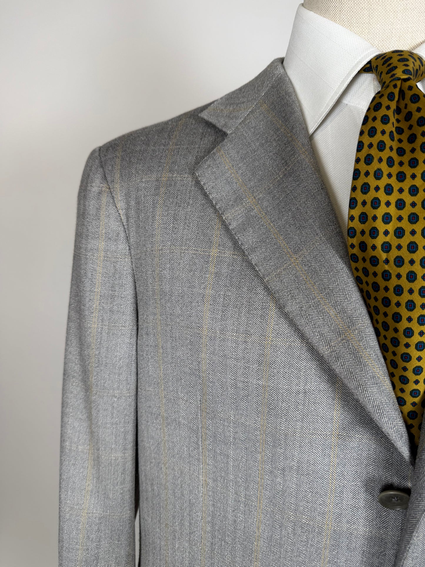 Giacca Isaia seta e lana herringbone - tg. 52