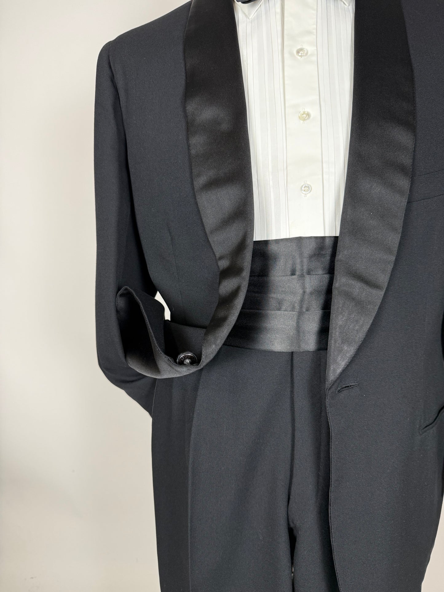 Fascia da smoking in raso di seta - 85-95 cm