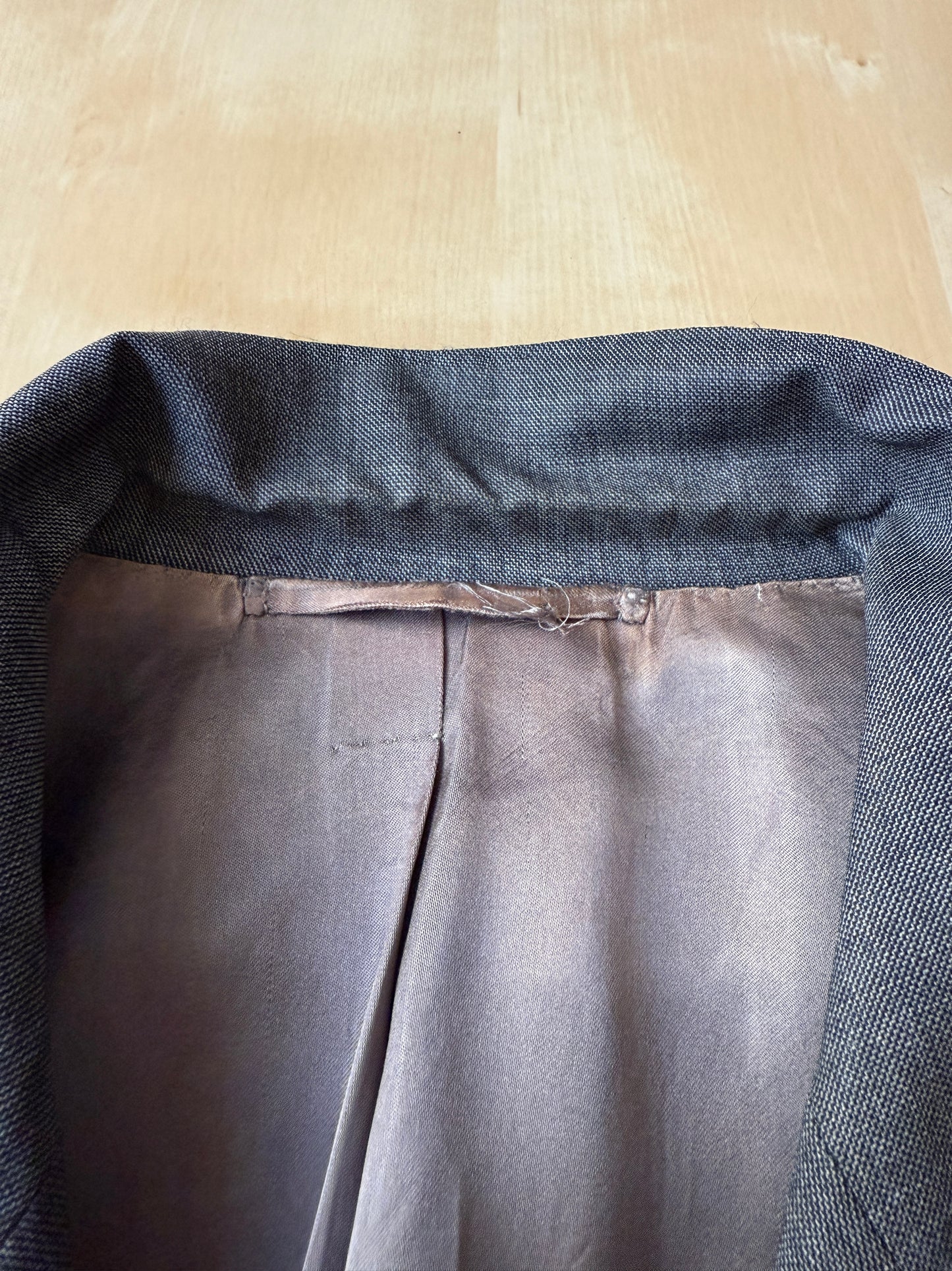 Giacca doppiopetto sartoriale anni '90 in grisaglia - tg. 56