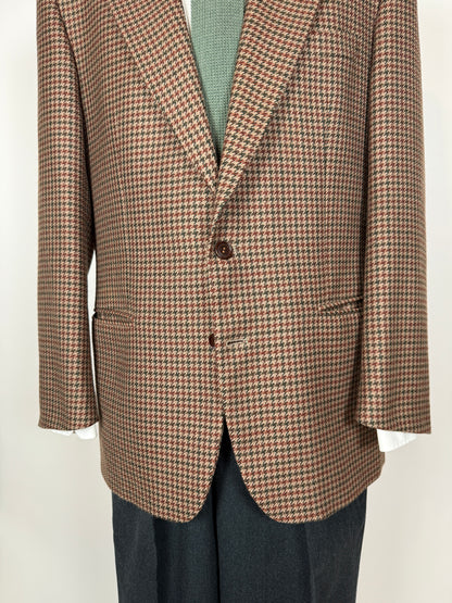 Giacca anni ‘80 pied-de-poule in lana e cashmere - tg. 52