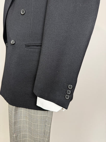 Giacca Pal Zileri doppiopetto anni ‘80 flanella blu - tg. 48