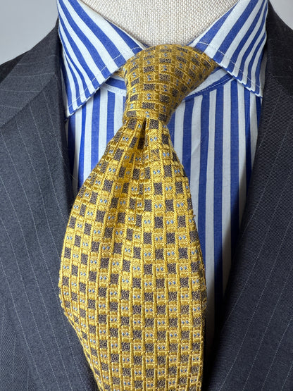 Cravatta Valentino gialla seta e lana