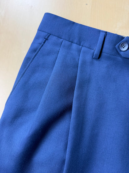 Completo anni '80 fresco lana bluette - tg. 52, pantaloni 48