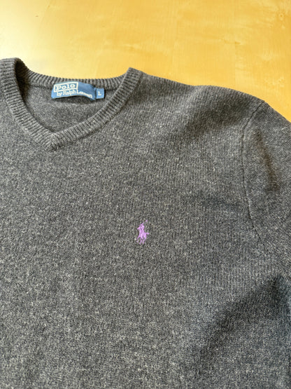 Pullover Ralph Lauren pura lana antracite - L