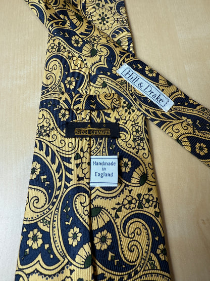 Cravatta paisley Hill & Drake made in England