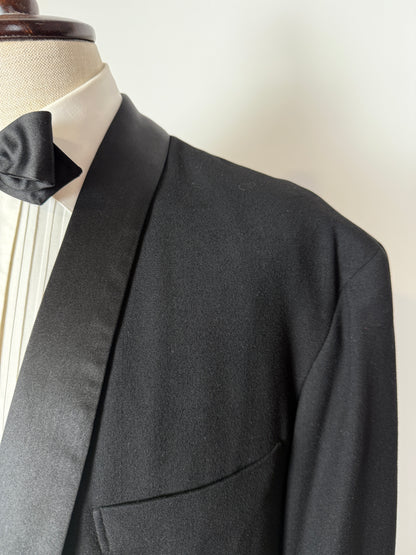 Smoking anni ‘50/‘60 monopetto revers a scialle - tg. 56/58 lunga