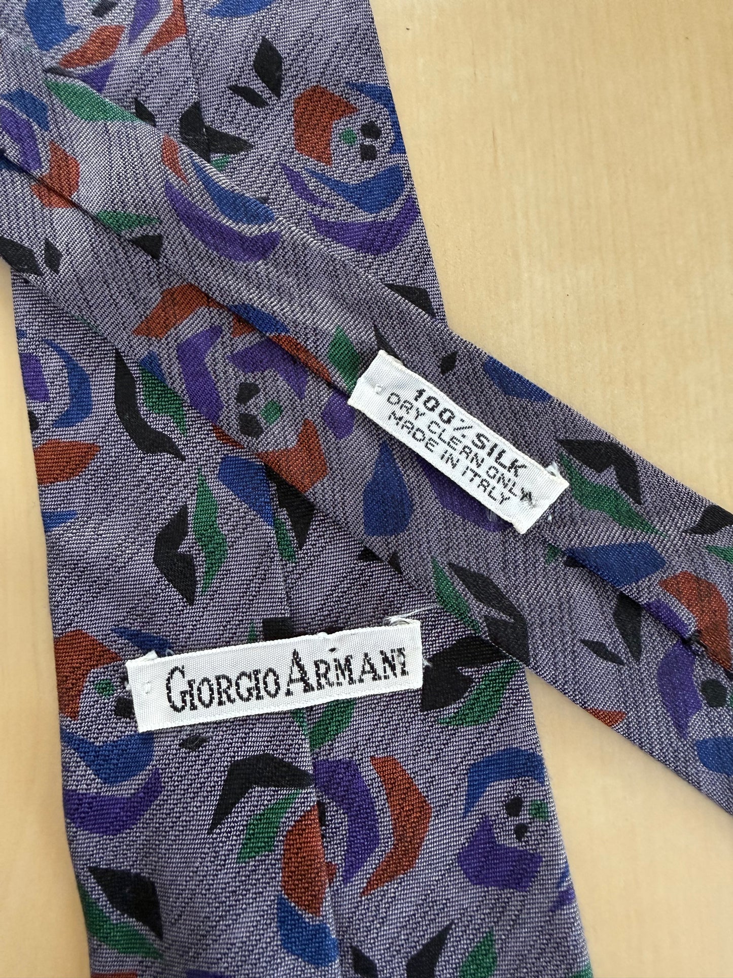 Cravatta Armani anni '80 crêpe di seta