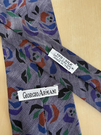 Cravatta Armani anni '80 crêpe di seta
