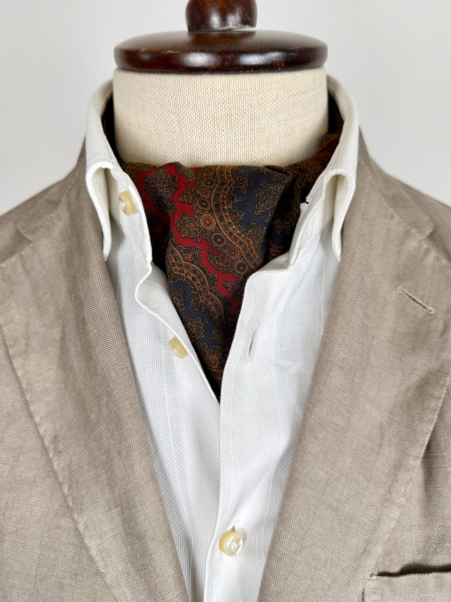 Ascot paisley blu e rosso