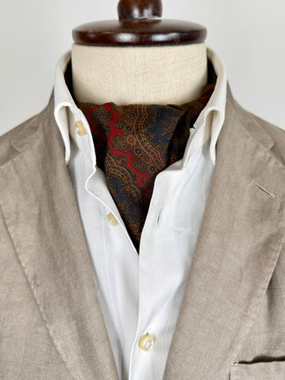 Ascot paisley blu e rosso