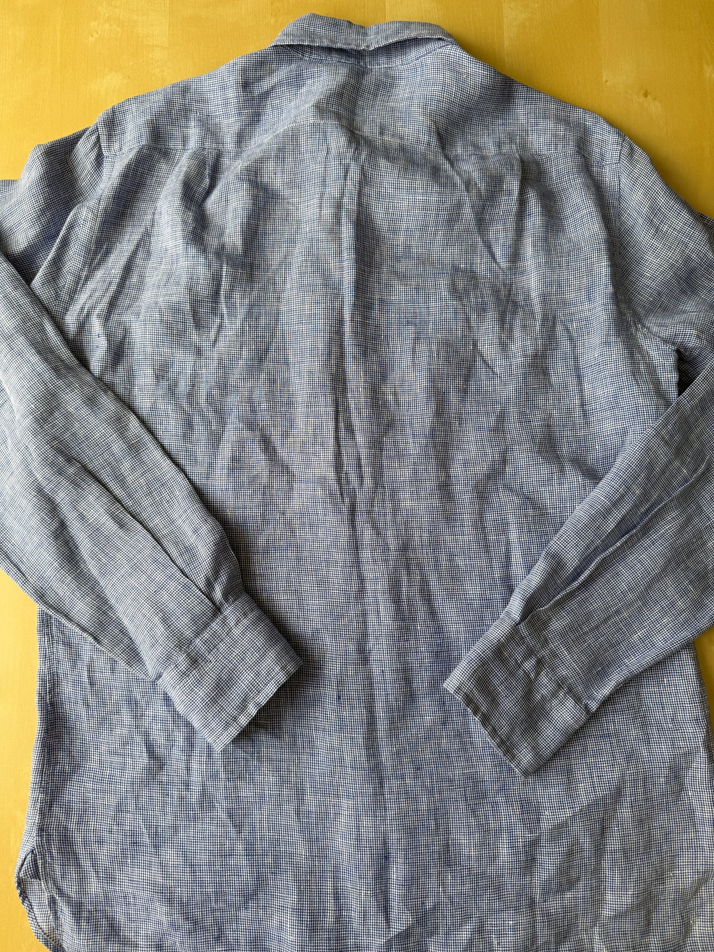 Camicia Boggi micro pied-de-poule puro lino - tg. M