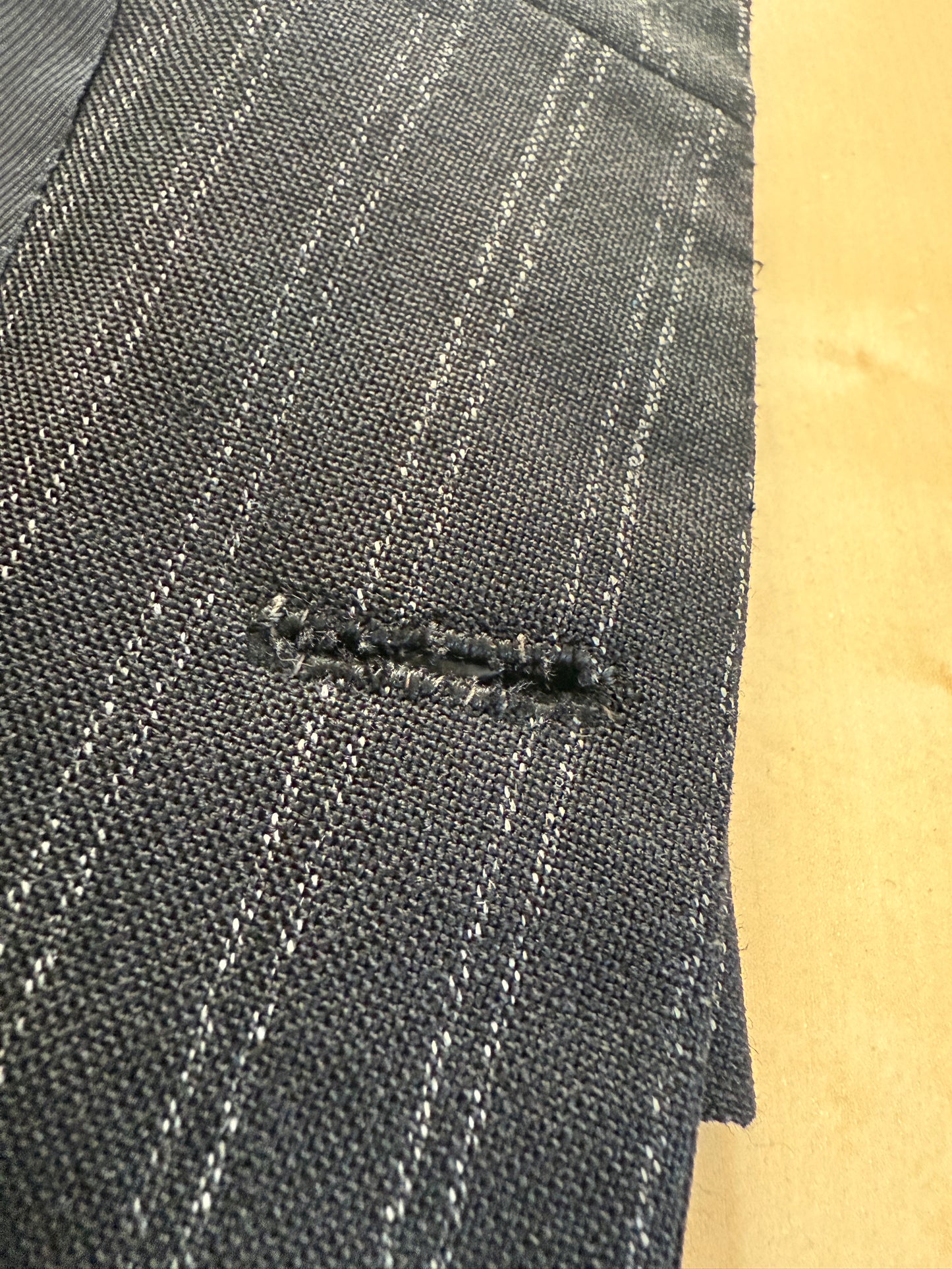 Giacca anni ‘50 sartoriale nero gessato - tg. 44