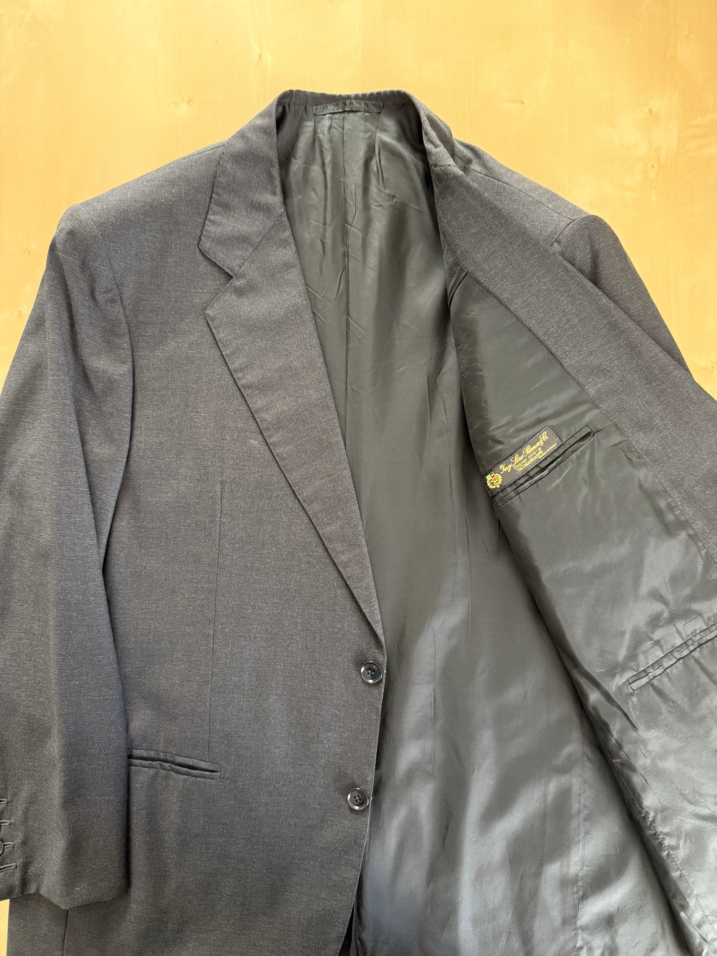 Completo sartoriale flanella pettinata grigio antracite - tg. 52/54, drop basso