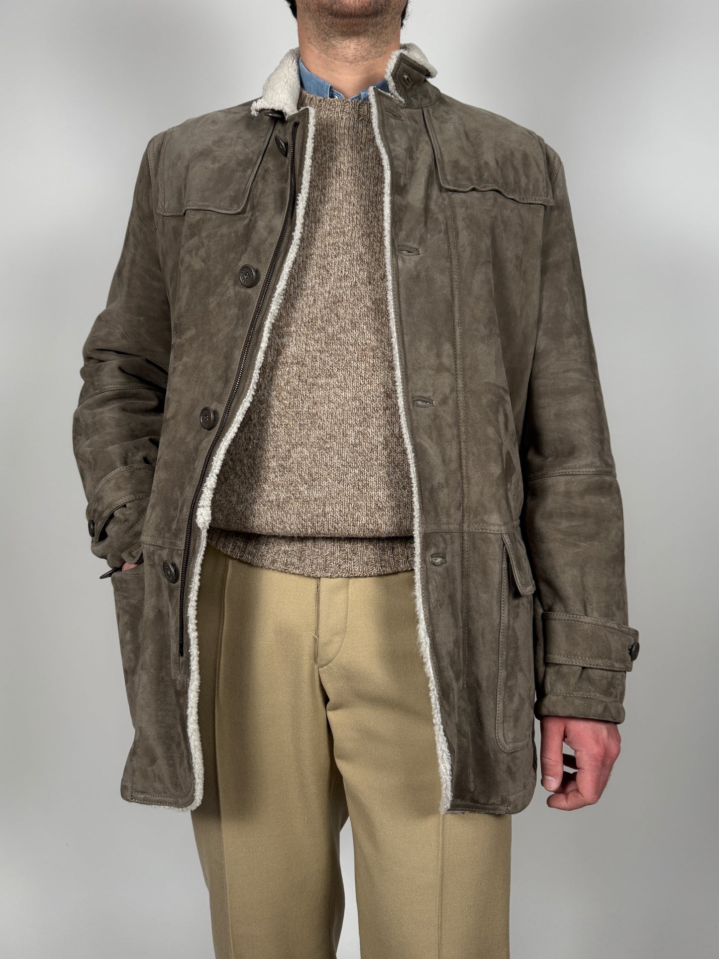 Cappotto shearling agnello Ermenegildo Zegna - tg. 46-48 (M)