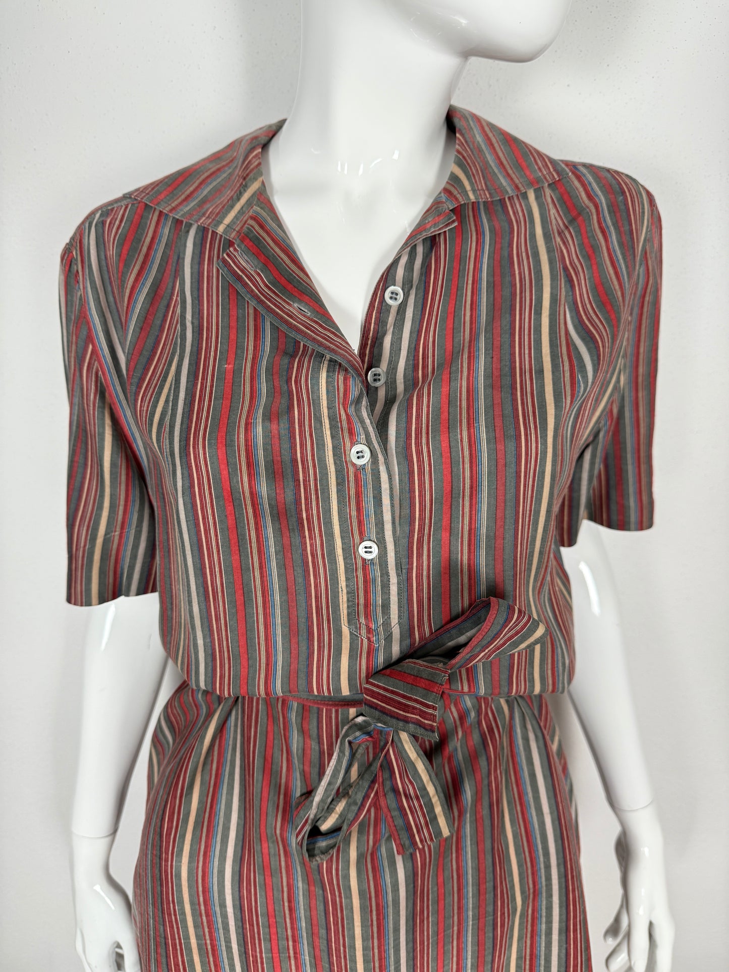 Abito chemisier in seta Saint Laurent Rive Gauche anni ‘70/‘80 - tg. M/L