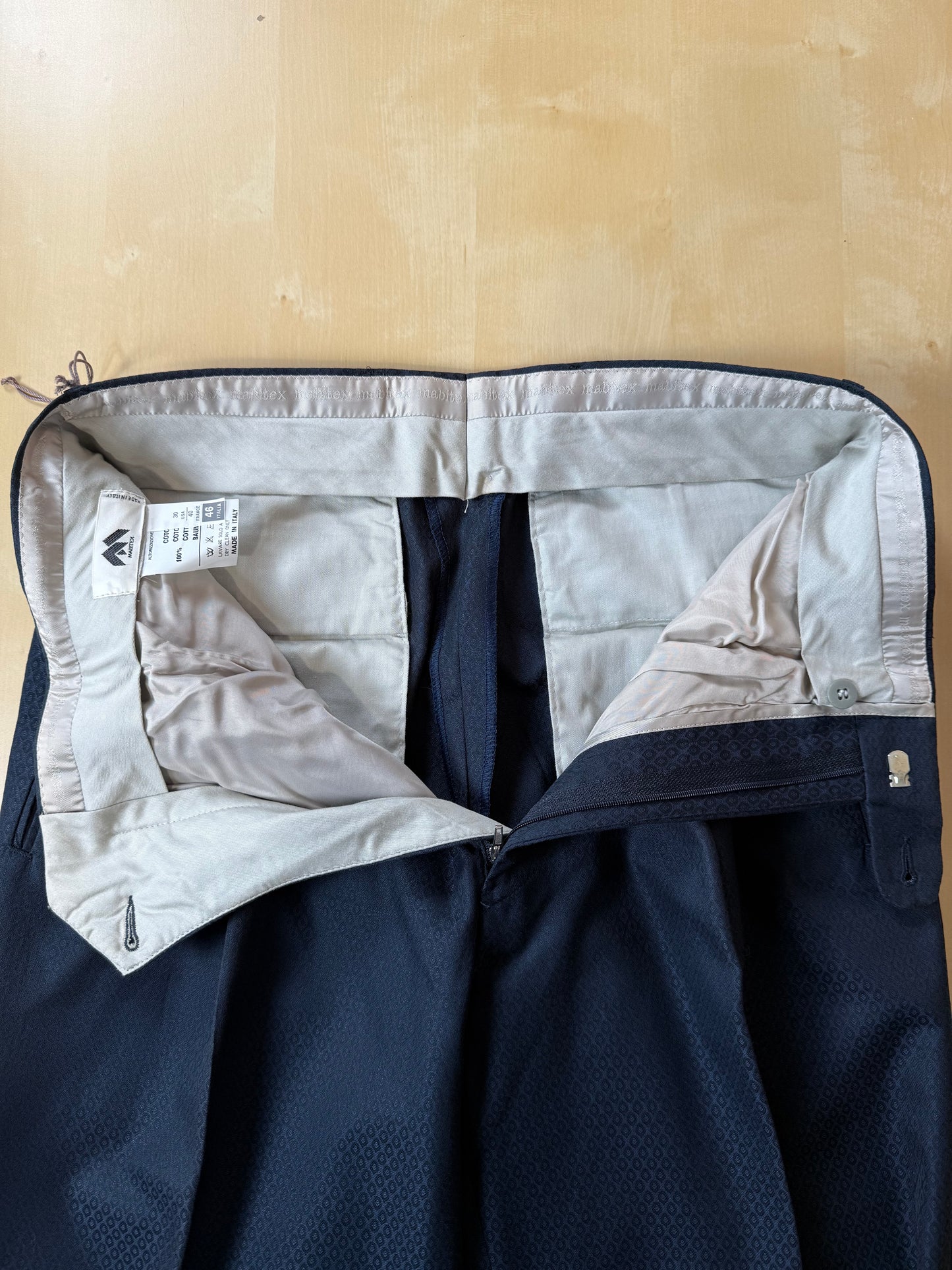 Pantaloni cotone fantasia jacquard anni '80 (NOS) - tg. 44/46