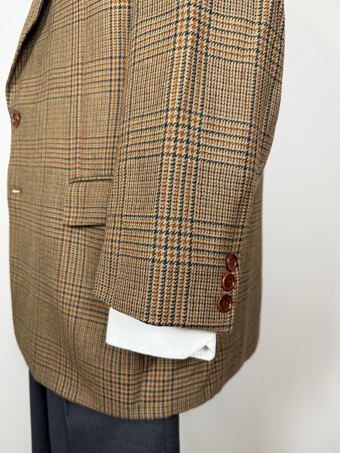 Giacca Yves Saint Laurent anni '80/'90 principe di Galles senape - tg. 54