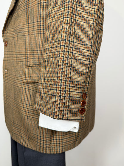 Giacca Yves Saint Laurent anni '80/'90 principe di Galles senape - tg. 54