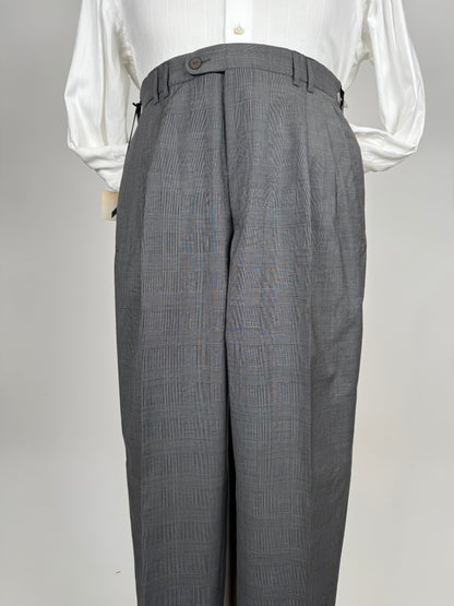 Pantaloni anni ‘80 fresco lana principe di Galles (NOS) - tg. 48