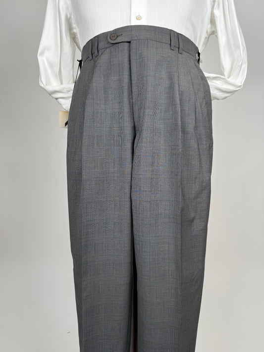 Pantaloni anni ‘80 fresco lana principe di Galles (NOS) - tg. 48