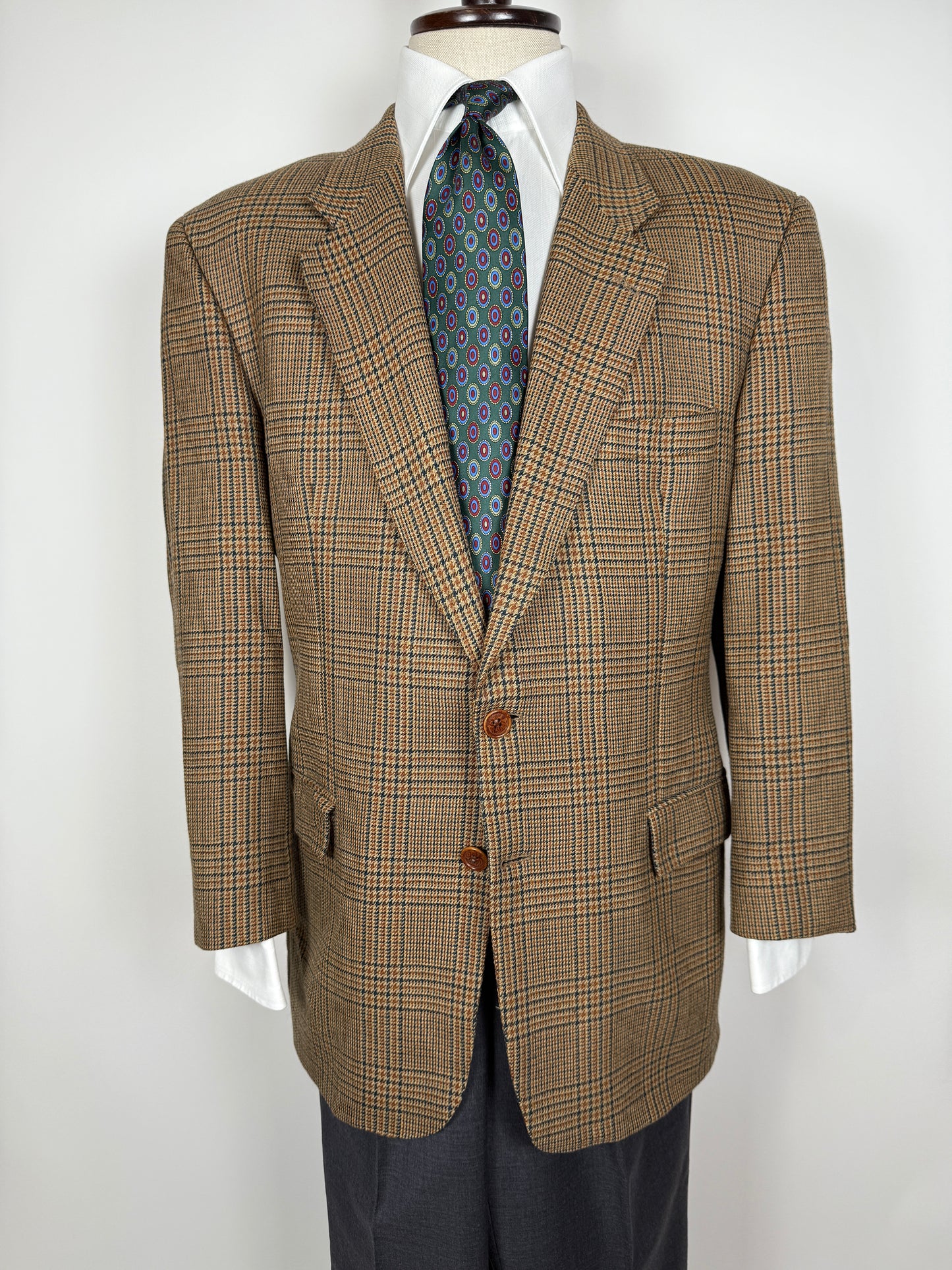 Giacca Yves Saint Laurent anni '80/'90 principe di Galles senape - tg. 54