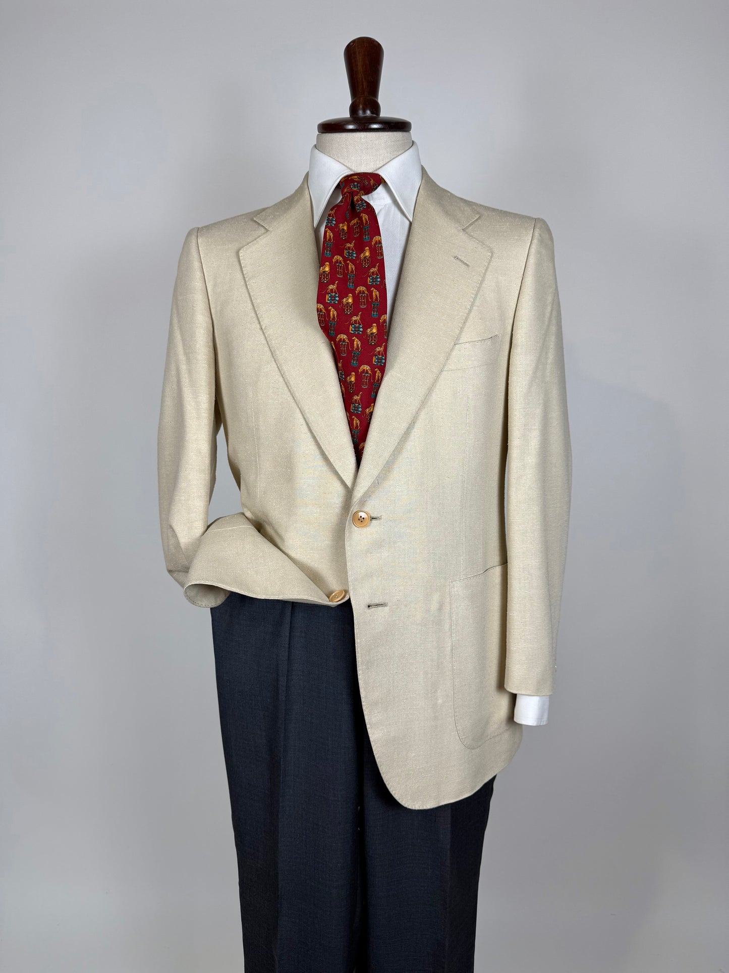 Giacca Lanvin anni '70/'80 in pura seta avorio - tg. 48