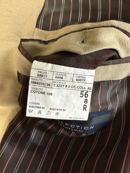 Giacca Corneliani in velluto liscio beige - tg. 54