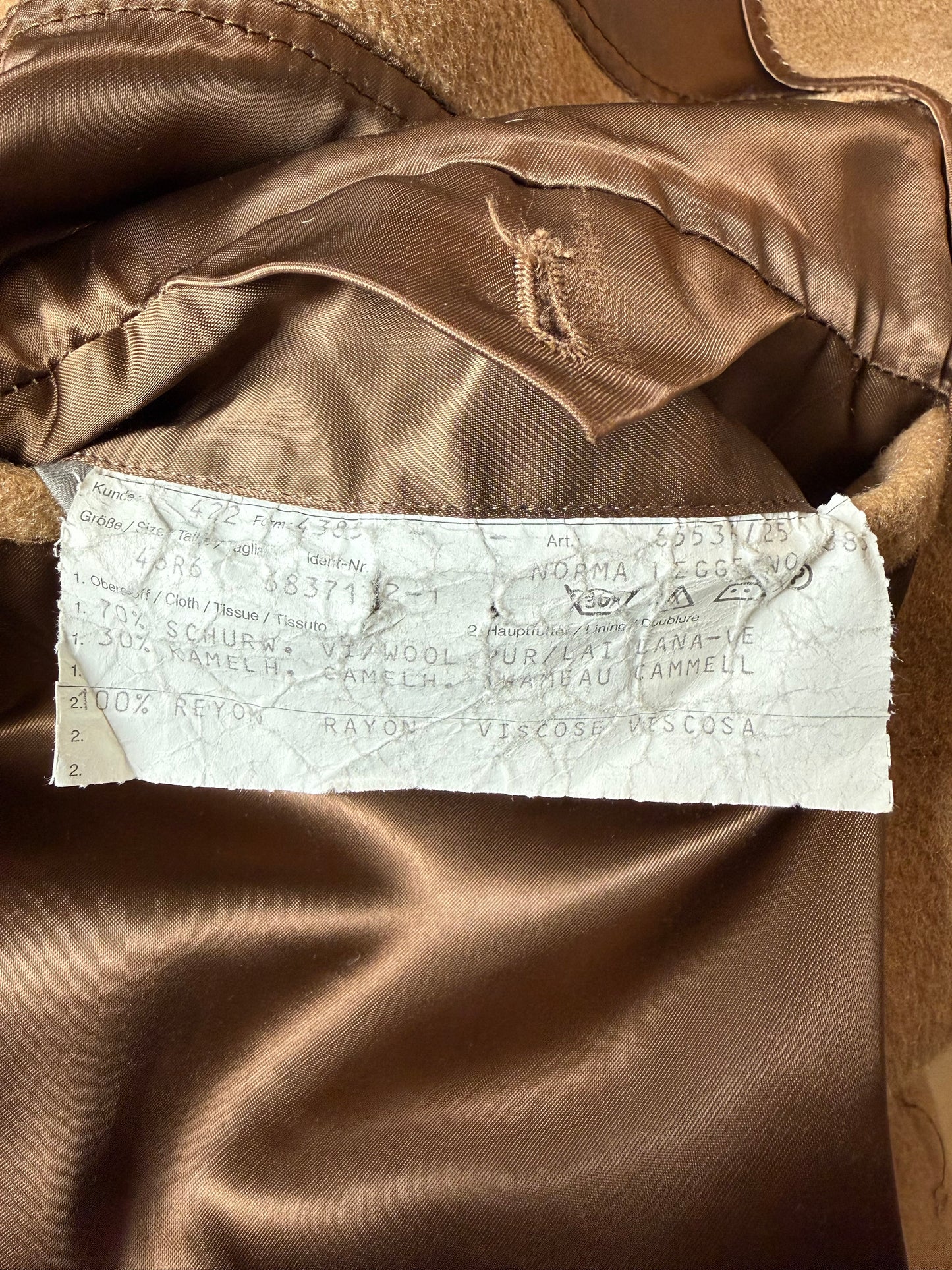 Cappotto raglan anni ‘80 lana e cammello - tg. 46-48