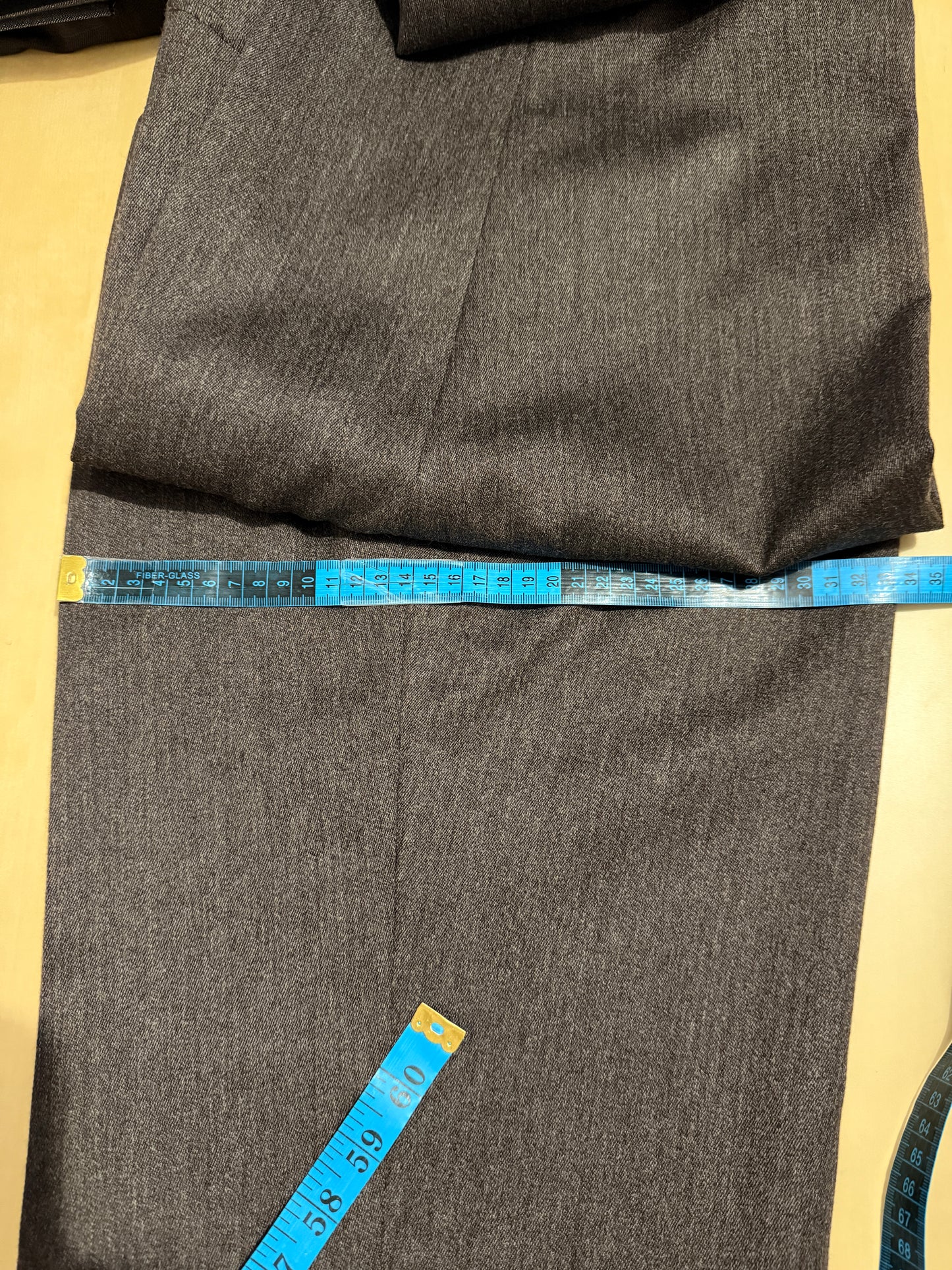 Pantalone anni ‘70 in flanella marrone con tasche alla carrettiera (NOS) - tg. 44/46