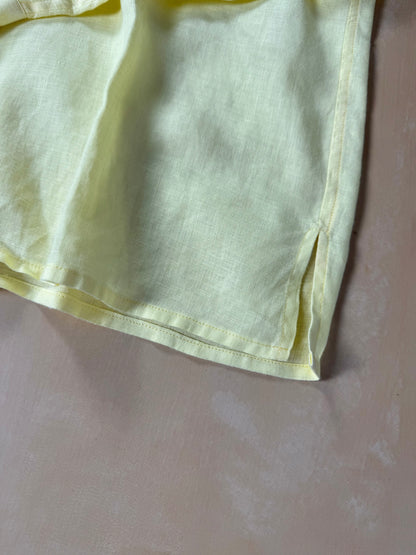 Camicia in lino giallo lime - L/XL collo 43