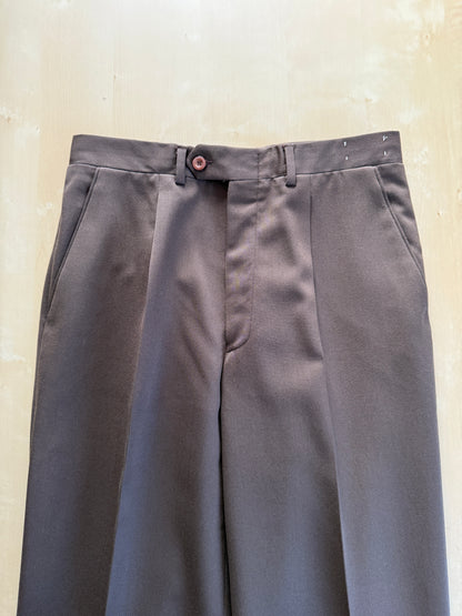 Pantaloni anni ‘70/‘80 twill pettinato marrone - tg. 42/44