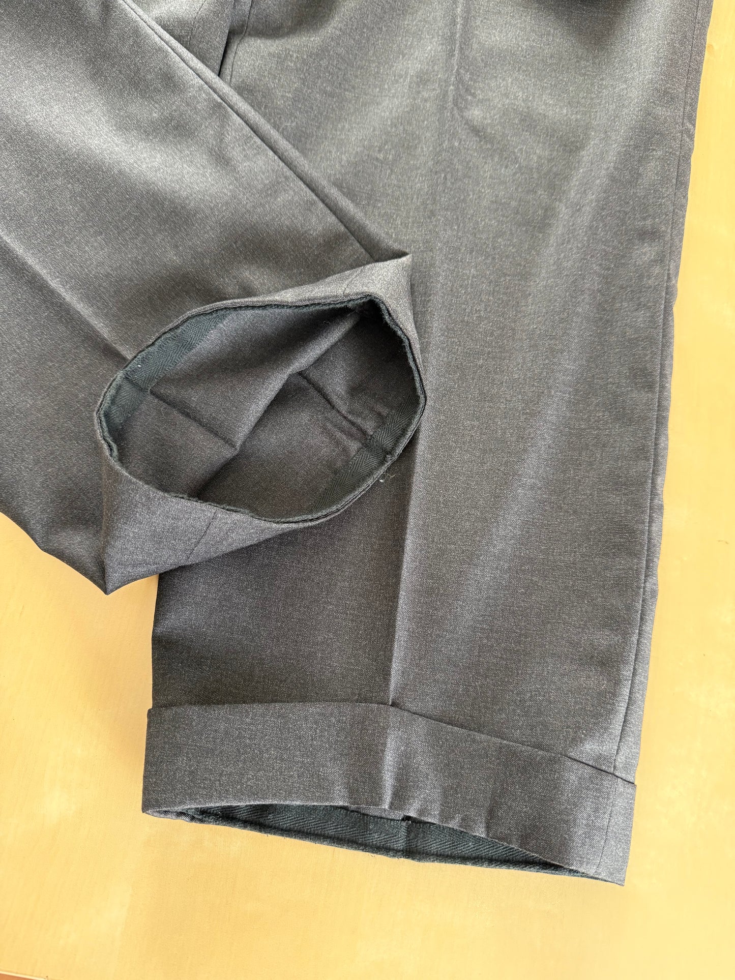 Completo sartoriale flanella pettinata grigio antracite - tg. 52/54, drop basso