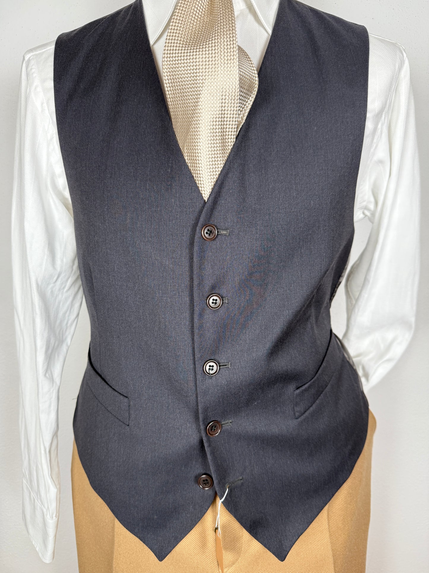 Panciotto in fresco lana grigio - tg. 48