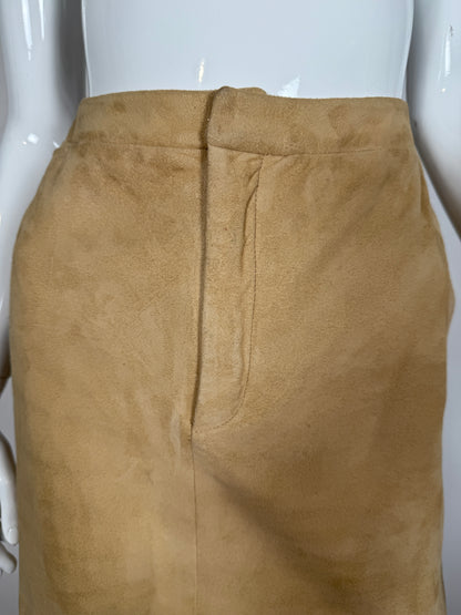 Gonna Ralph Lauren anni ‘70/‘80 in pelle scamosciata - tg. S/M