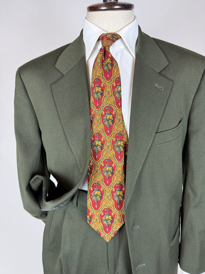 Cravatta Ralph Lauren in lana con decorazione barocca