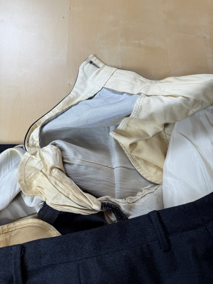 Completo doppiopetto anni ‘70/‘80 flanella antracite - tg. 52