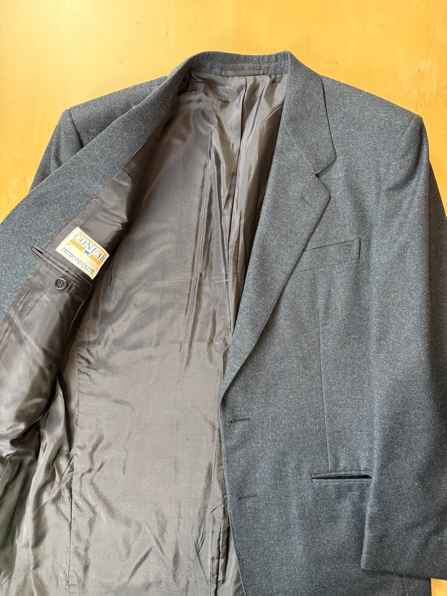 Completo anni ‘80 tessuto Loro Piana flanella lana e cashmere - tg. 50