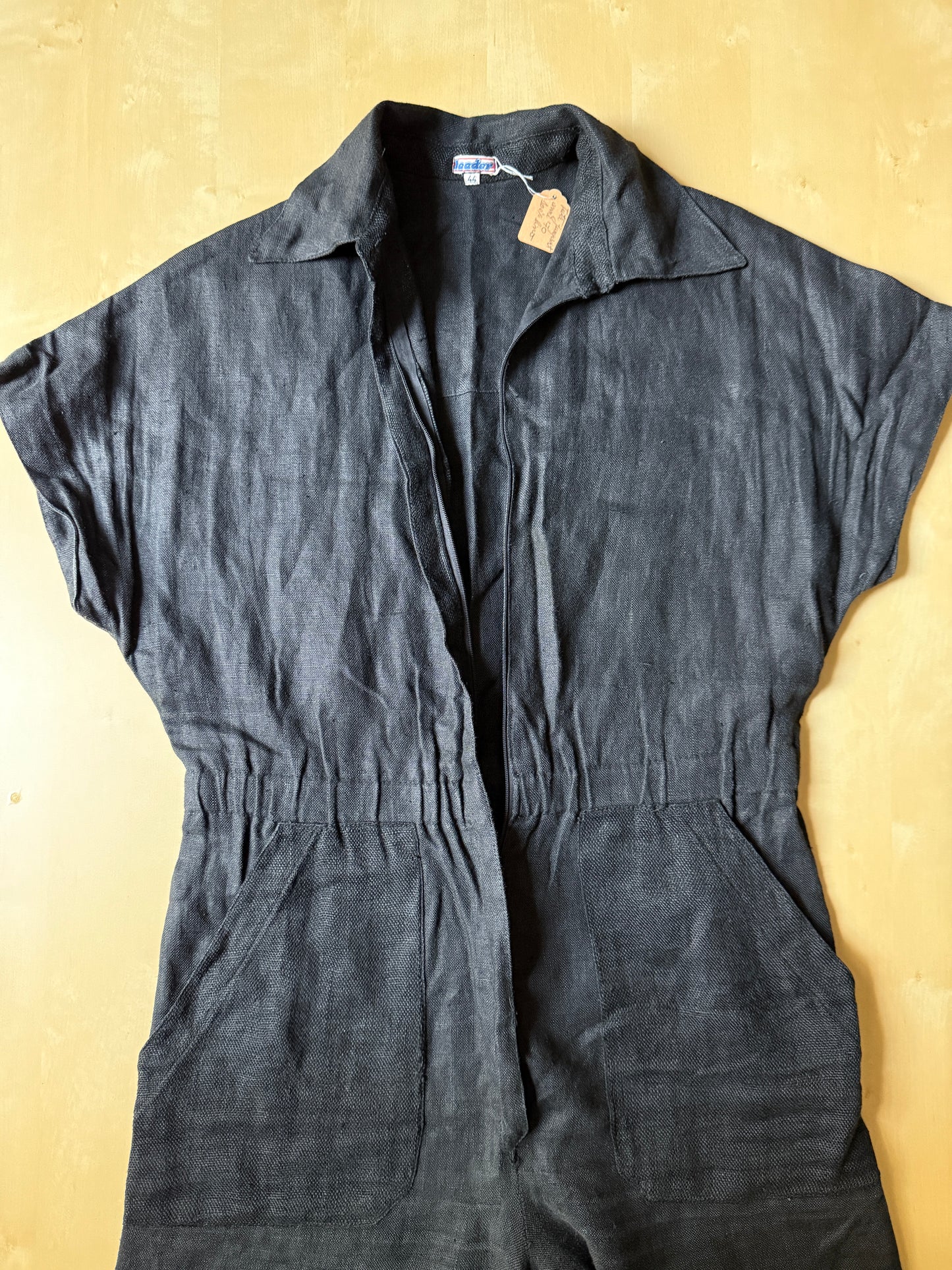 Tuta in lino nera anni ‘70 - tg. 44