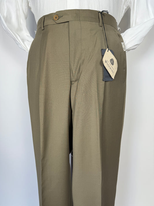 Pantalone anni ‘90 fresco lana verde salvia (NOS) - tg. 48