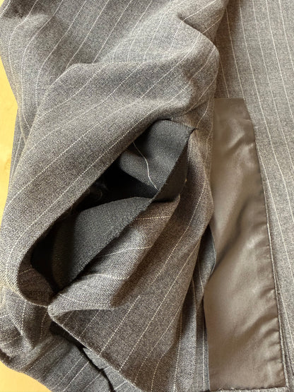 Completo estivo Sartoria Partenopea fresco lana grigio gessato - tg. 50/52