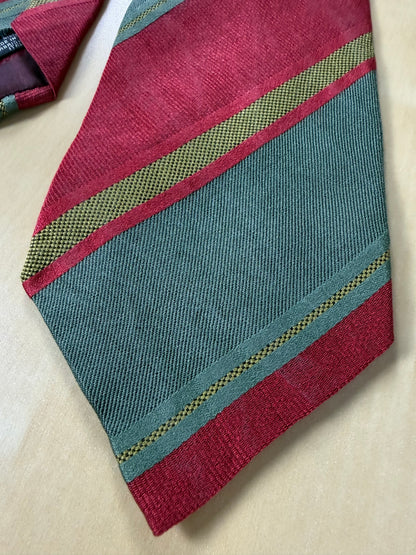Cravatta Armani regimental vintage rosso verde