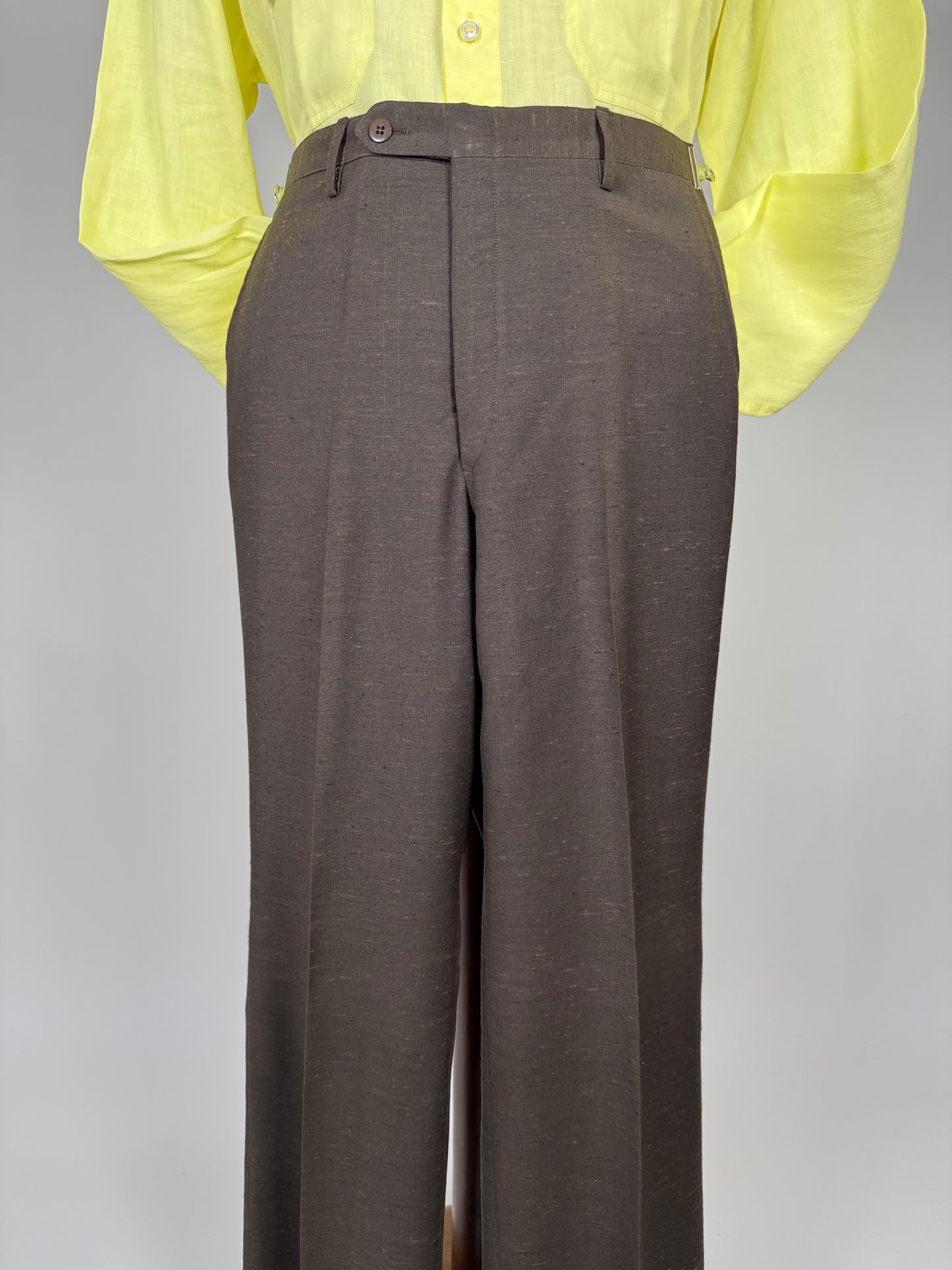 Pantaloni misto lino anni '70 (NOS) - tg.  44/46