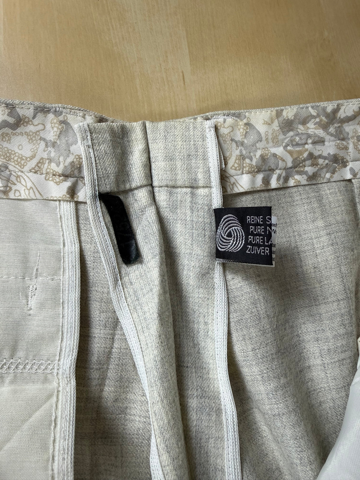 Pantaloni flanella bianco avorio anni '80 - tg. 48