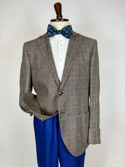 Giacca estiva lino e lana Glen check - tg. 50/52